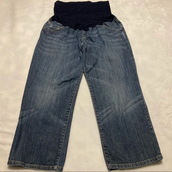 Liz Lange Maternity Full Panel Crop Jeans 2 - Picture 1 of 15